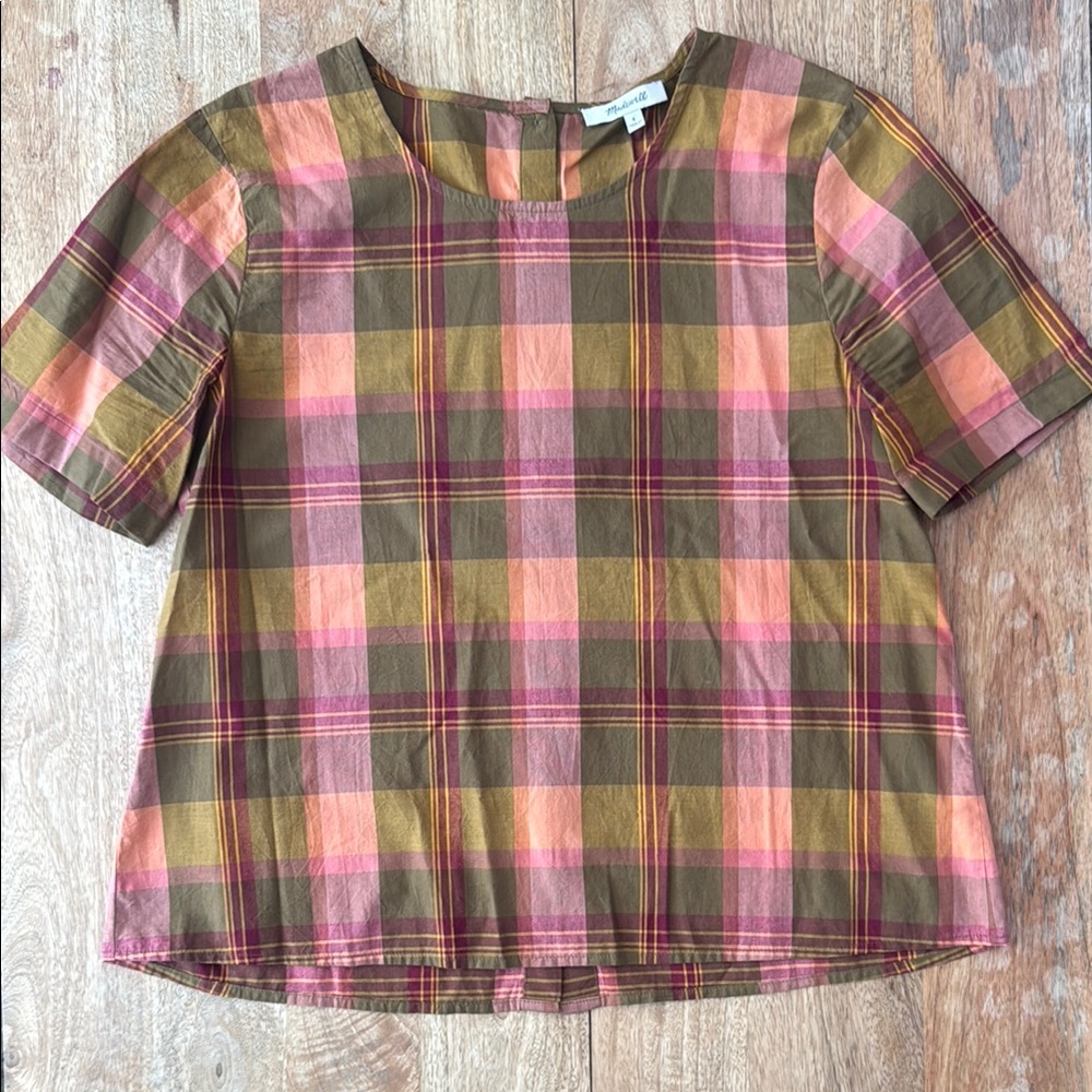 Madewell plaid top